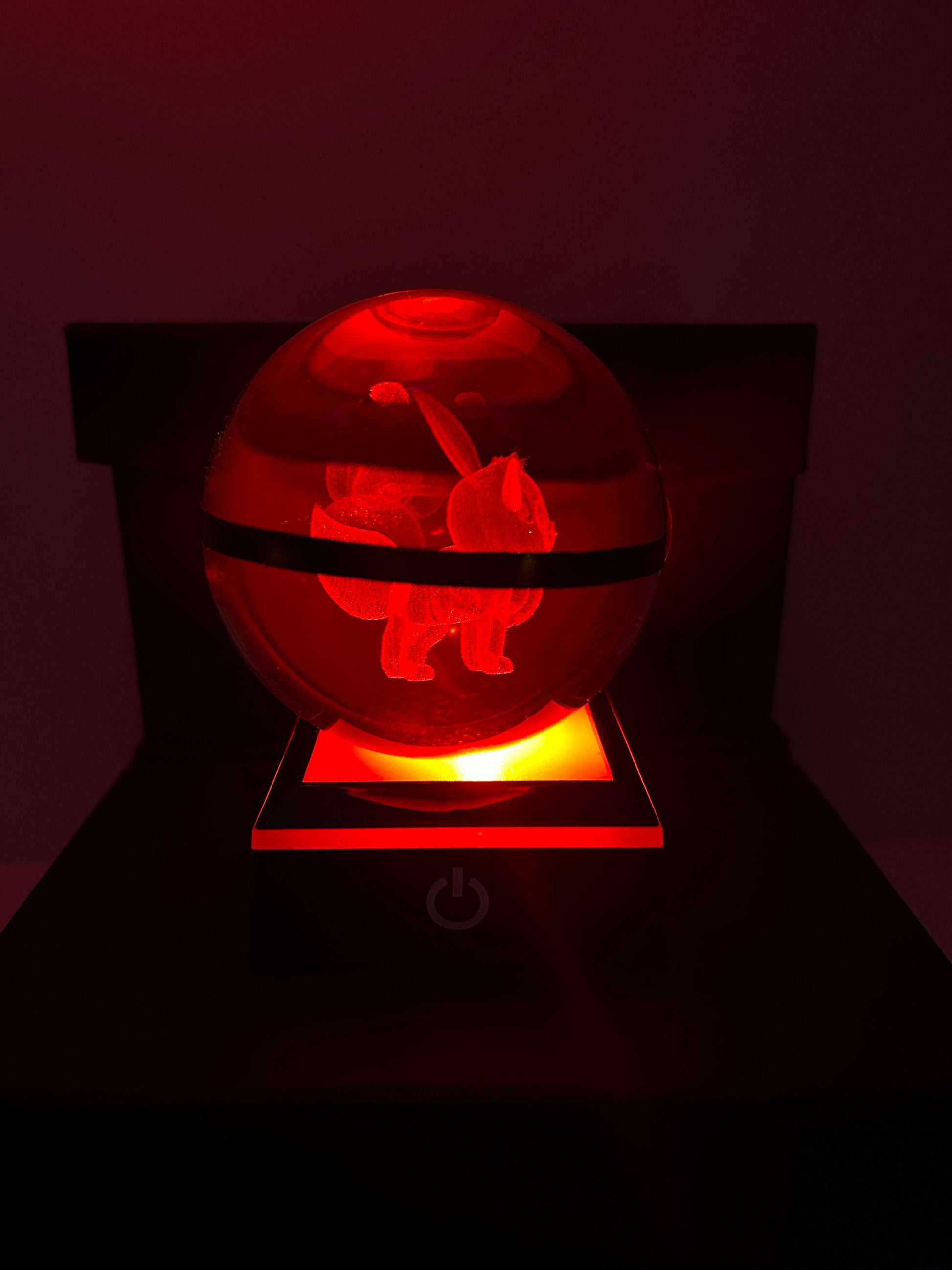 Crystal Eevee Pokeball