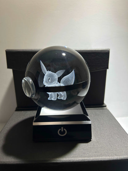 Crystal Eevee Pokeball